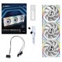 Lian Li UNI FAN SL Wireless LCD ARGB PWM 120 mm Reverse Triple Fan Kit - Bianco